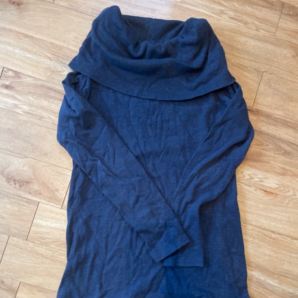 Converse Blue Knit Cowl Neck Sweater